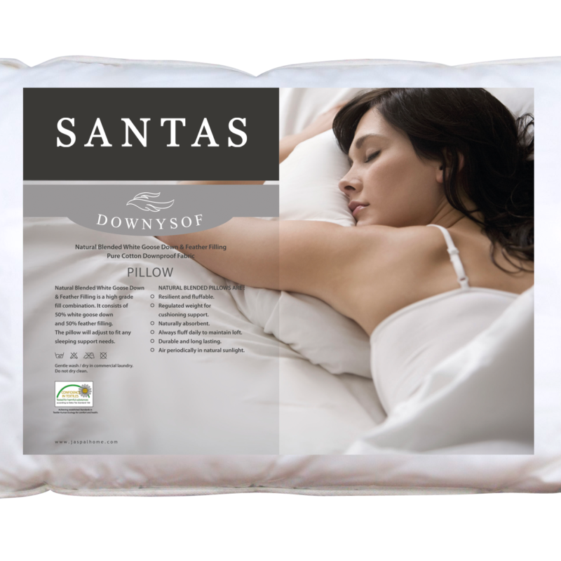 Natural Blended White Goose Down & Feather Pillow