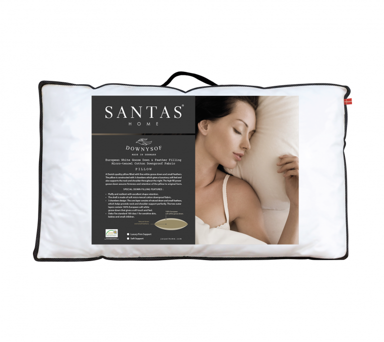 European White Goose Down Pillow SANTAS