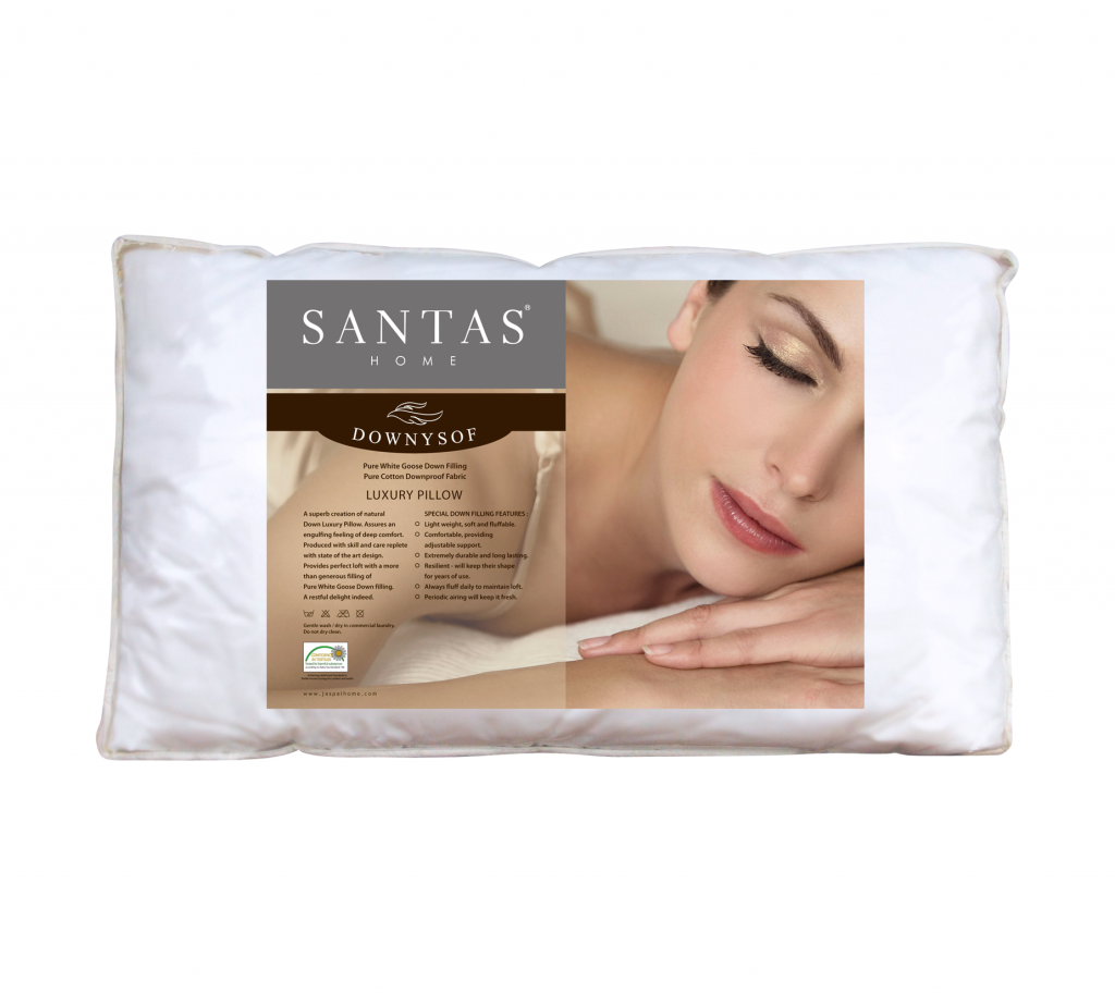 Luxury Pure White Goose Down Pillow SANTAS
